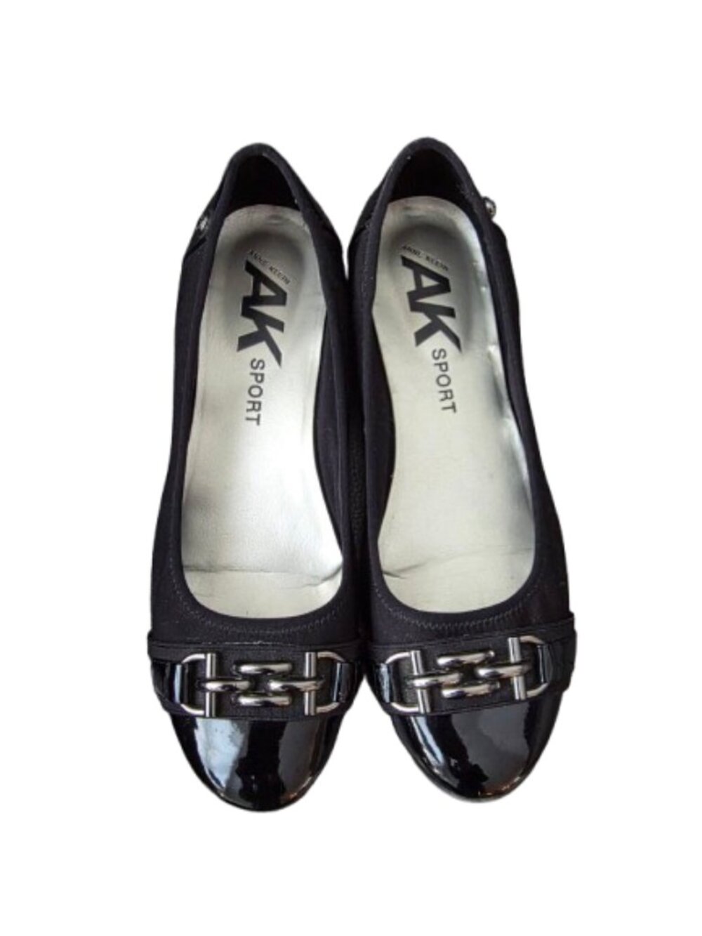 Anne Klein AK Sport Ballet Flats Women 10M Black Toe Buckle - Picture 9 of 9